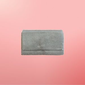 INC INTERNATIONAL CONCEPTS Metallic Beaded Clutch / Purse with Removable Strap